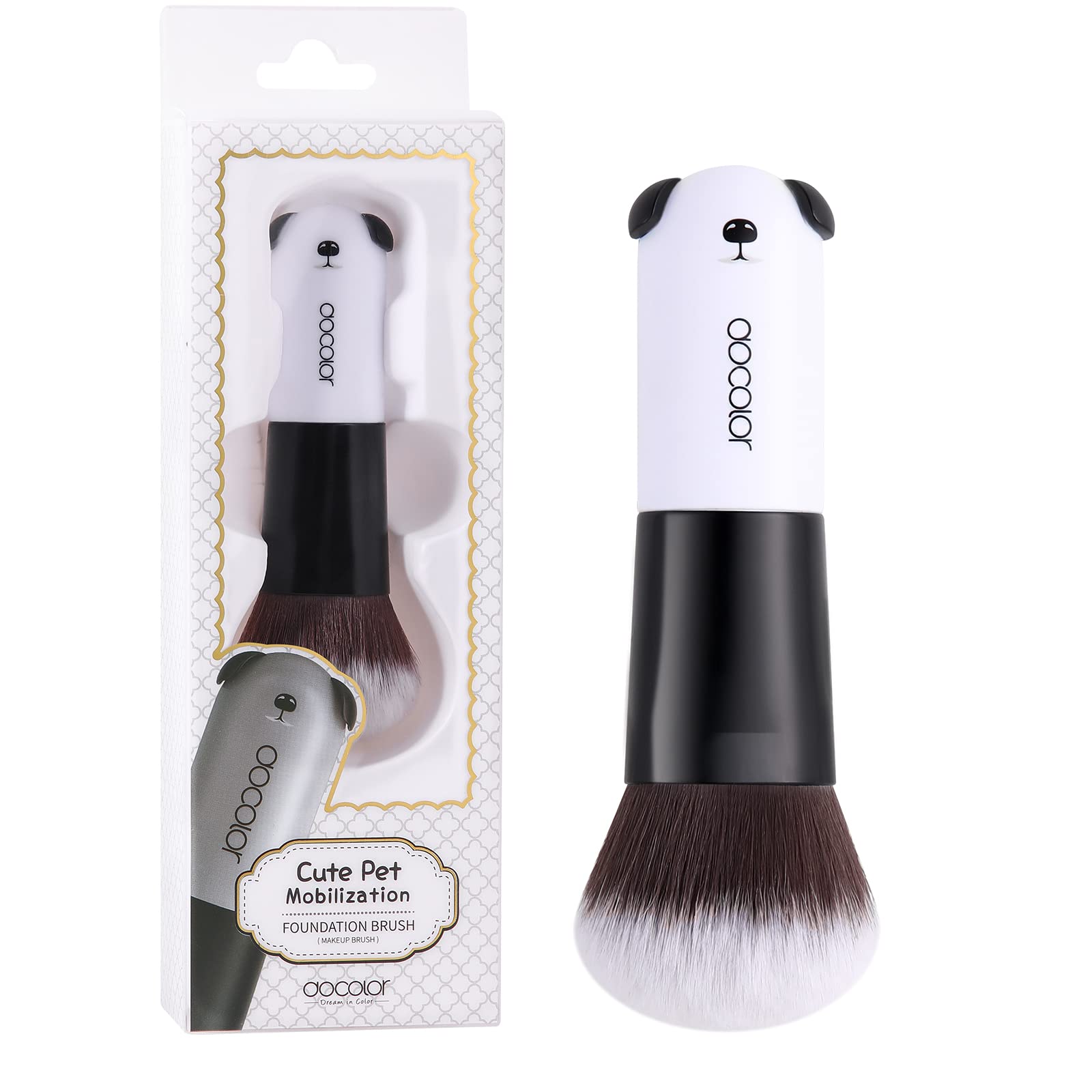 Colorful Foundation Brush Cartoon Face KB Premium Synthetic Hairs Professional Liquid Blending Cream Powder Blush Buffin