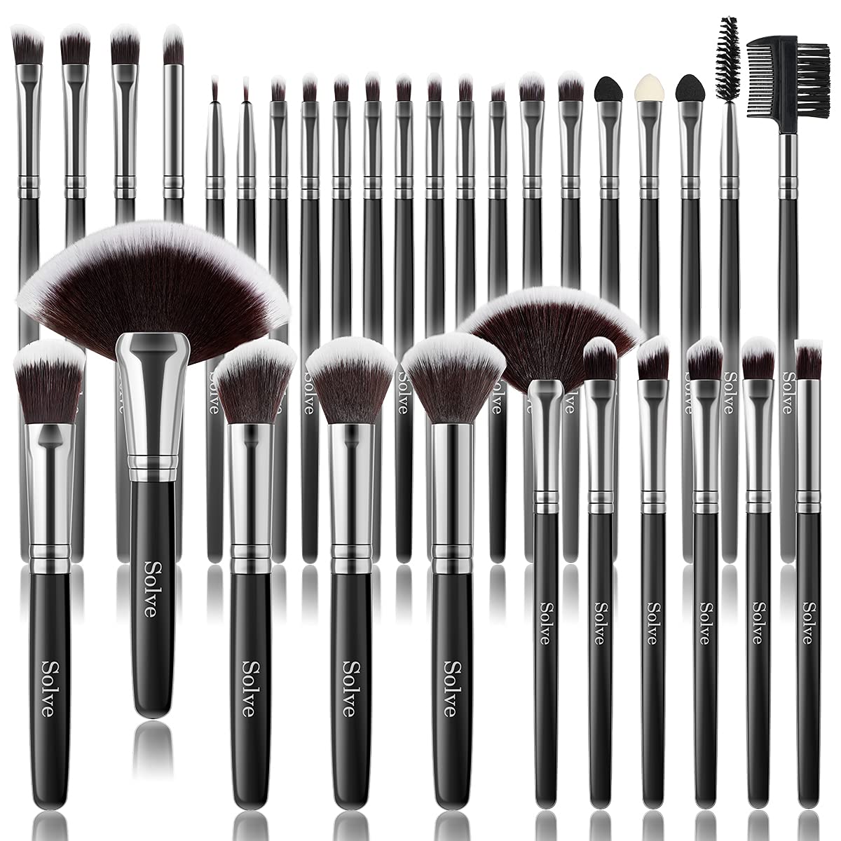Professional Makeup Brush Set for Solving 32 Pieces Black Wooden Handle Cosmetics Brushes Kit
| Black Wooden Handle 32